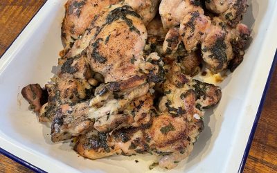 Super Easy Basil Chicken Thighs